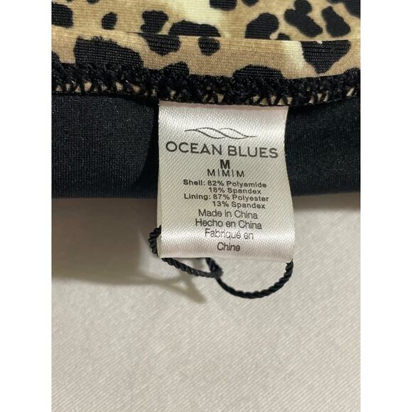 Ocean Blues Women's Strappy Sides Bikini Bottom Leopard New Medium - Picture 6 of 7